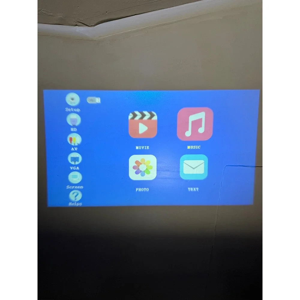 eLephas W13 LED Projector‎ Keystone Focus USB HDMI VGA AV Ports Black